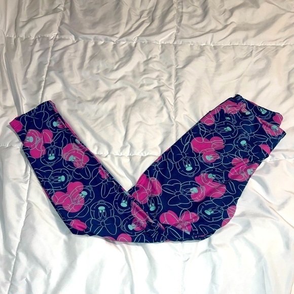 𝅺women's Lularoe Mickey Mouse Leggings One Size - Picture 1 of 2
